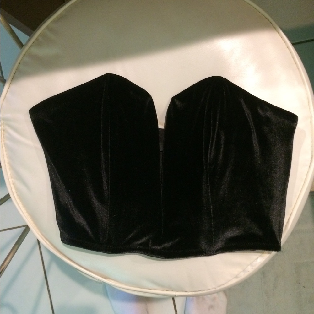 black velvet Victoria secret bra/crop top.